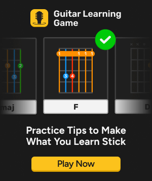 how hard guitar learn F barre chord instant feedback on Guitar Learning Game Mobile