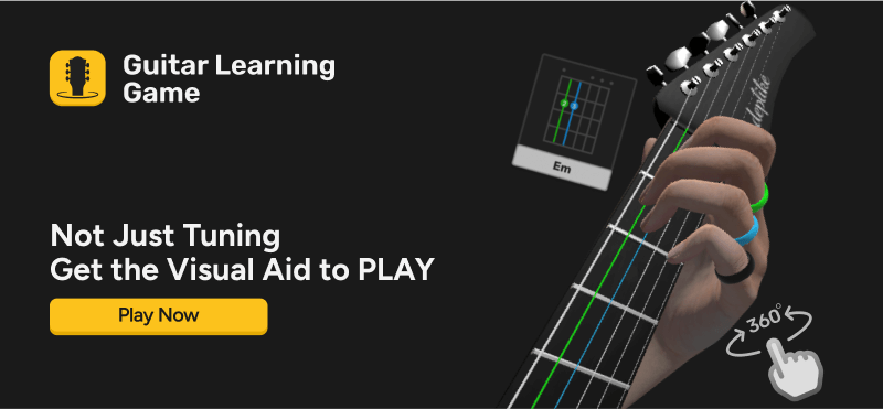 is hard guitar learn 3D chord hand model 360 degree rotate on Guitar Learning Game Aid